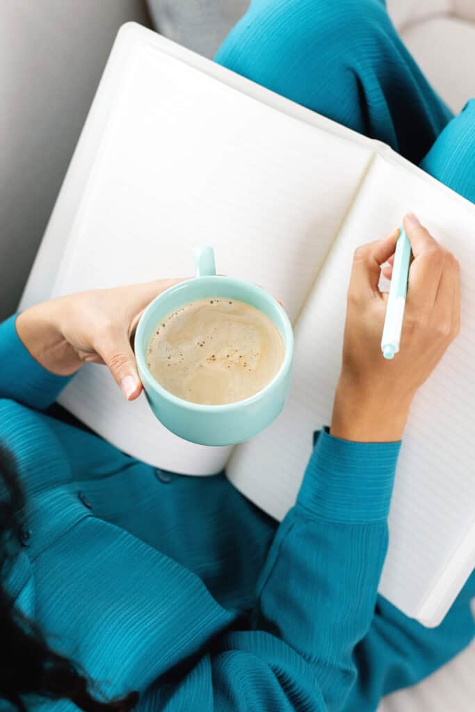 coffe and journal - to help process grief